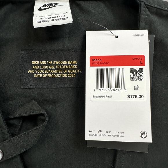 Nike Life Utility Vest Mens Large Black FN3214-010 Multi Pocket Outdoor Fishing - Picture 7 of 12